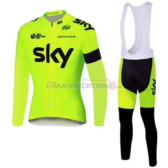 Abbigliamento Ciclismo Sky ML 2016 nero giallo